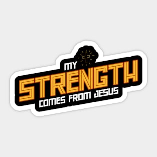 Strength From Jesus Christian Sticker